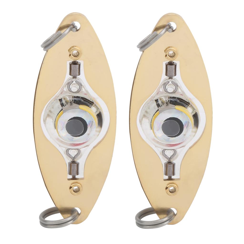 2Pcs Fishing LED Lure Light Eye Shape Colorful Flashing Light Bait Underwater Lure Lamp