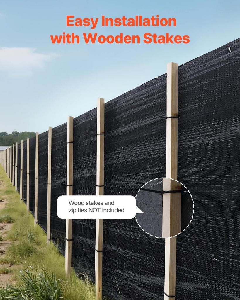 Silt Fence Fabric Roll, 0.91 x 152.4 m Erosion Control Fencing, Industrial Grade Tough Polypropylene Fabrics for Sediment Retention, Temporary Fabric