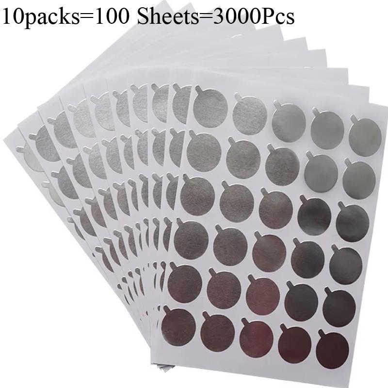 Eyelash Glue Holder Foil Pallet Glue Paper Patches Sticker For Eyelash Extension Disposable Glue Paper Pad Eye Sticker 300pcs