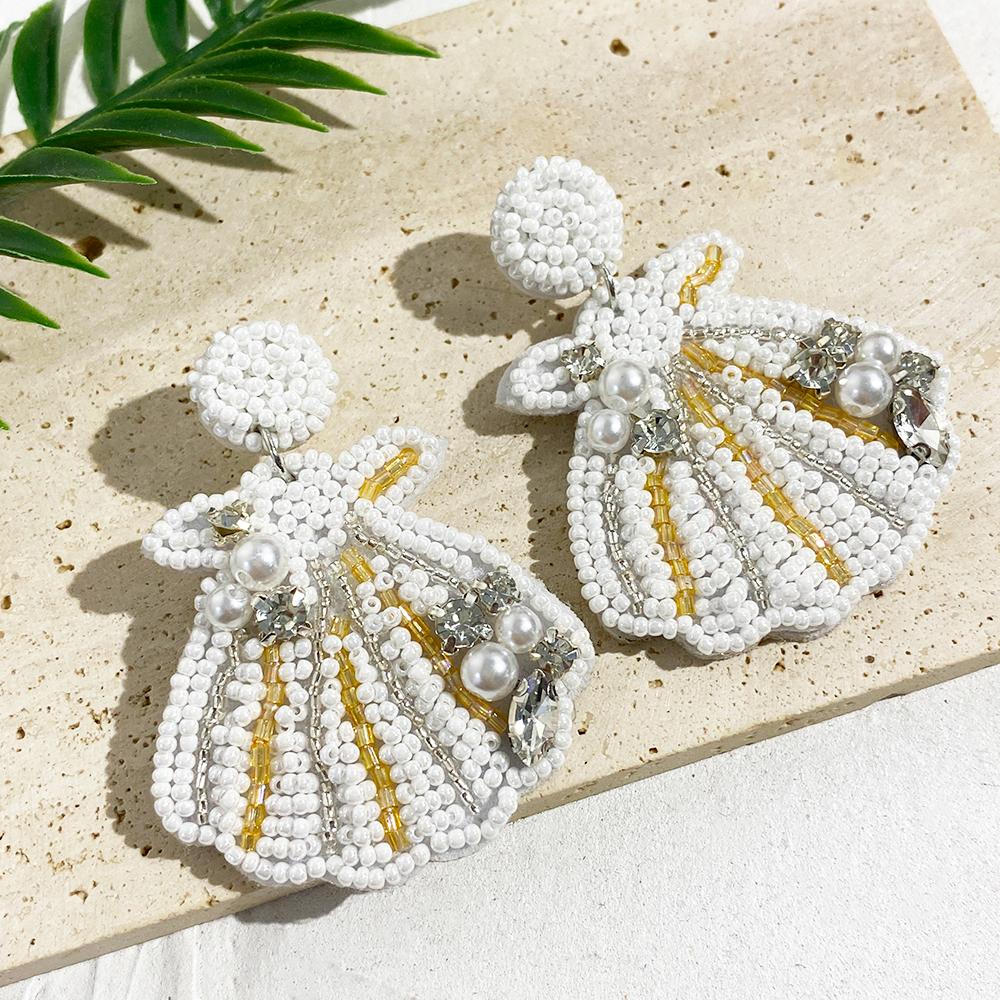 

AENSOA Богемные Серьги-подвески со Звездой, Лобстером, Ракушкой и Бисерным Жемчугом для Женщин, Ручная Работа, Серьги с Морскими Животными, Летние Пляжные Украшения