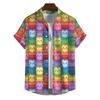 Funny Men's Shirts For Men 3d Cute Cat Print Tops Casual Men's Clothing Summer  Short Sleeved Tops Tee Loose Oversized Shirt
