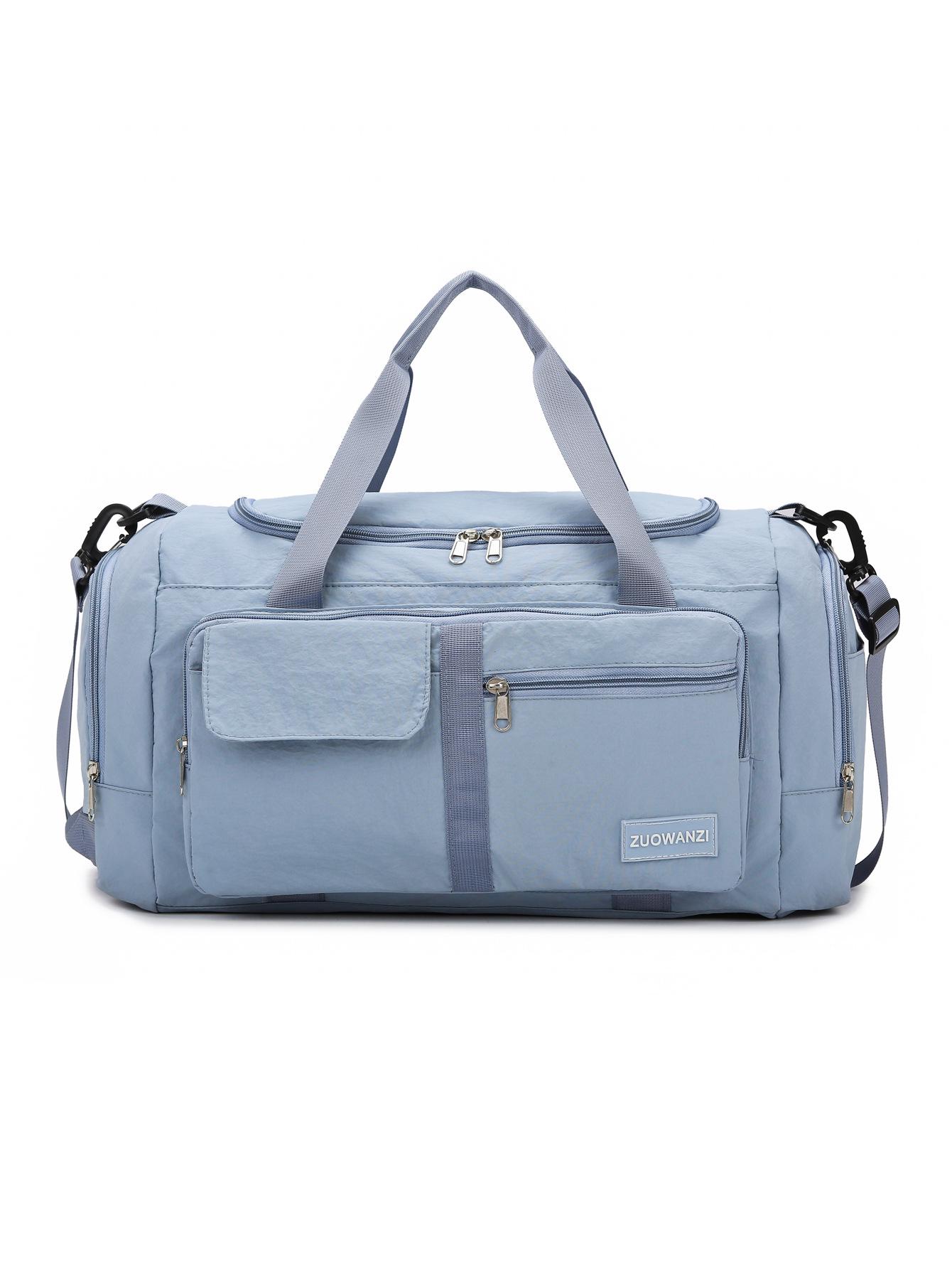 

Foldable Women s Travel Bag - Lightweight, Large Capacity, Handheld Luggage & Yoga Sports Fitness Backpack синій