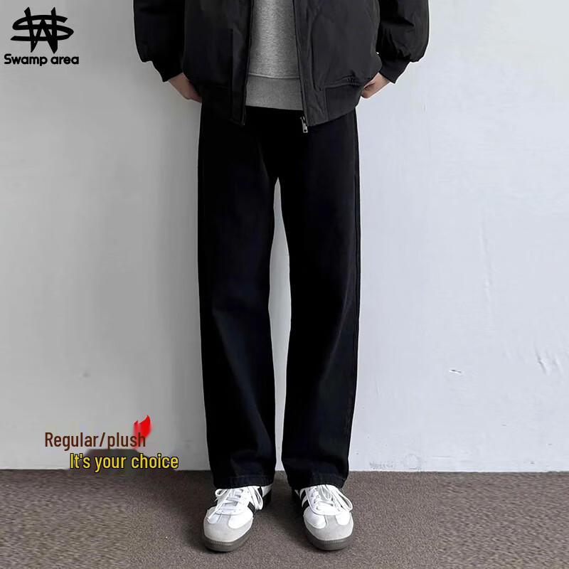 

SWAMP AREA Мужские джинсы американского ретро свободного прямого кроя, выстиранные L