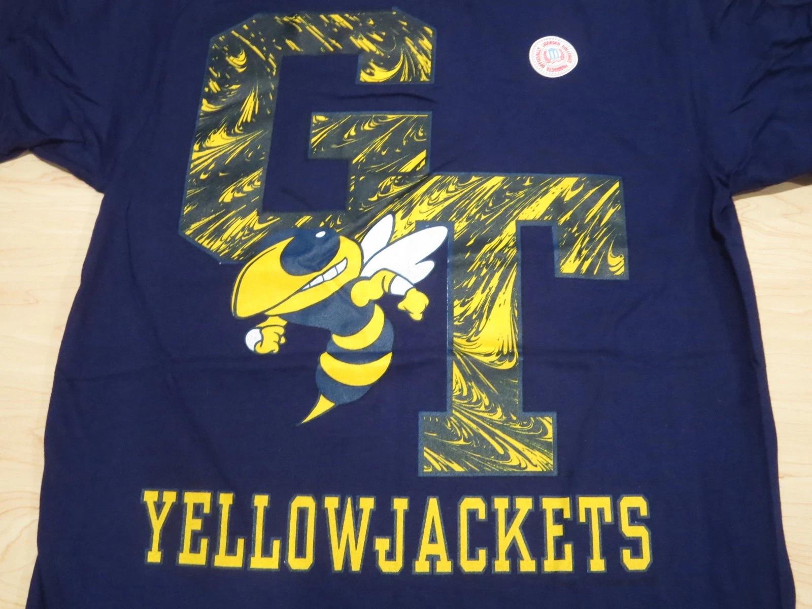 

vintage 90s GEORGIA TECH YELLOW JACKETS INSTITUTE OF TECHNOLOGY T-Shirt MEDIUM 4XL