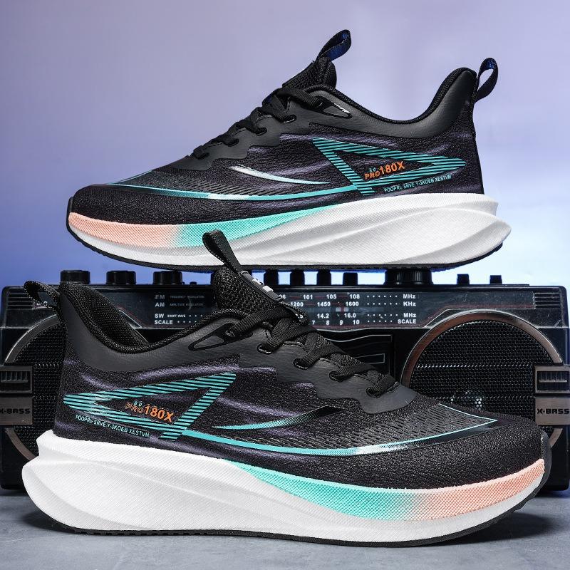 Echte Carbonplatte Laufschuhe Herren und Damen Stoßdämpfende Freizeitschuhe Herren Sport Atmungsaktiv Weichsohle Rückprall Sportschuhe
