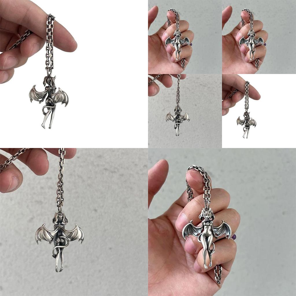 Angel Pendant Necklace For Women Men With Zinc Alloy And Vintage Design