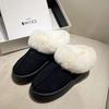 Snow Fluffy Shoes Women's New Women's Winter Piled Thickened Cotton Shoes Heightened Platform Short Boots