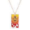 Demon Slayer Anime Enamel Pendant Necklace Unisex Cosplay Jewelry Agatsuma Zenitsu Hashibira Inosuke Character Props