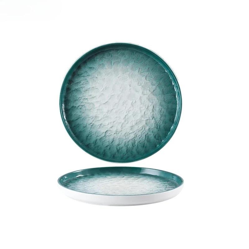 Creative Gradient Ceramic Steak Plate Dessert Plate Pasta Plate Sushi Plates Serving Plates Restaurant Specialty Tableware