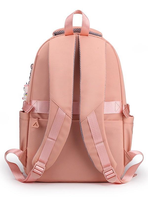 Mochila Escolar de Nailon Para Adolescentes Con Múltiples Compartimentos Diseño Impermeable Para Estudiantes