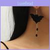 Trendy Halloween Bat Logo Acrylic Earrings For Women Geometric Style Design