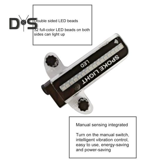 Światło na szprychy rowerowe IPX6 Wodoodporna lampka ostrzegawcza bezpieczeństwa do jazdy nocnej 32 LED Dekoracja koła obręczy rowerowej Lampa na oponę Akcesoria rowerowe