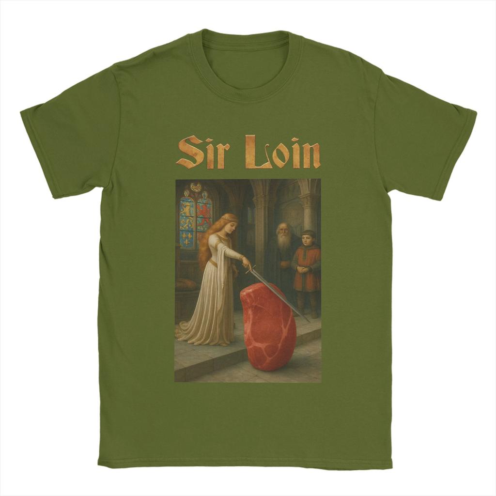 Sir Loin TShirt Summer Fashion T Shirts Couple 100 Cotton Comfortable Oversize Top Tees Short Sleeve Y2K Fun Tshirt