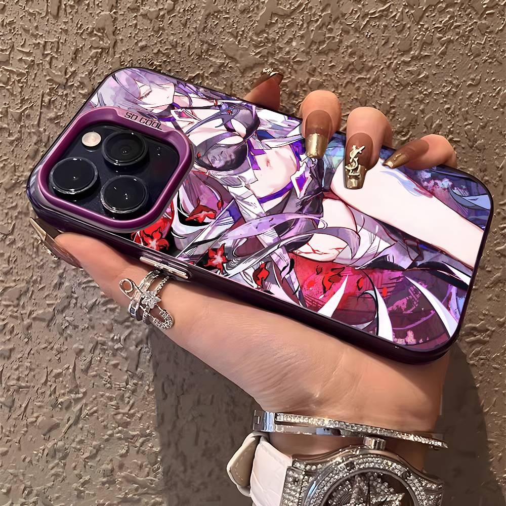 Honkai Star Rail Yomi Phone Case For IPhone 17 16 15 14 13 12 11 Plus Pro Max Multicolor Aurora Laser Shockproof Funda Cover