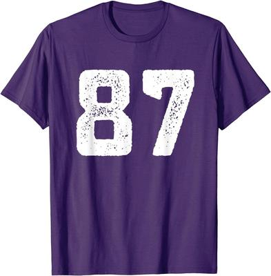 Number 87 Years Anniversary Sports Team Player Unisex T-Shirt Unisex T-Shirt