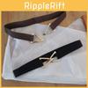 Stylish Two-tone Triangle Buckle Waist Belt For Women With Elastic Comfortable Fit