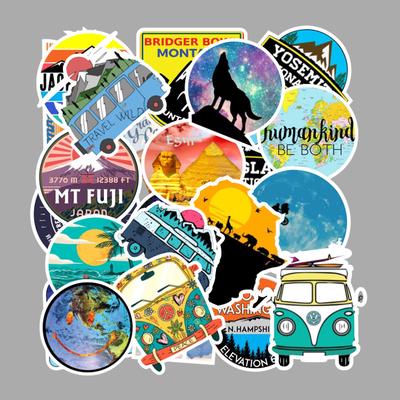 100 Outdoor Scenery Graffiti Stickers Suitcase Car Skateboard Waterproof Stickers