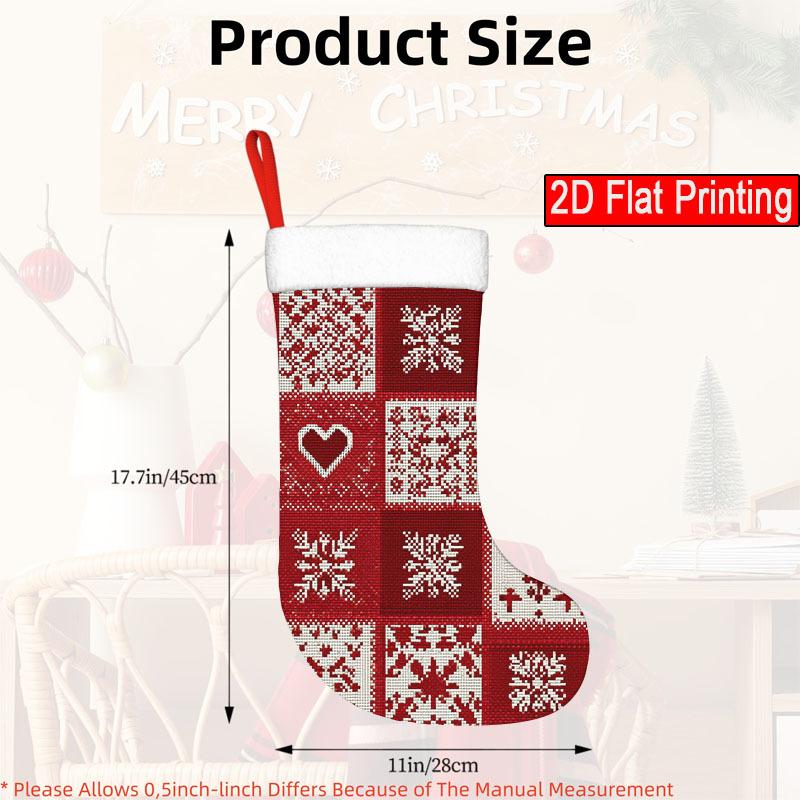 Christmas Decoration Fireplace Hanging stockingOne Piece, Continuous Design Featuring Christmas Stockings, San