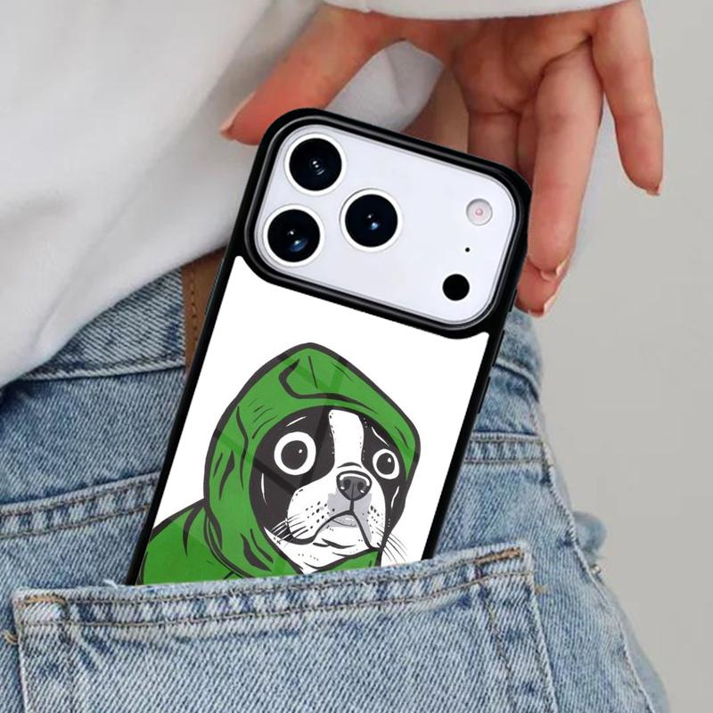 Cartoon French Bulldog Phone Case for iPhone 16e 15 14 13 12 17 Pro Max Plus Air 17pro Cover Coque