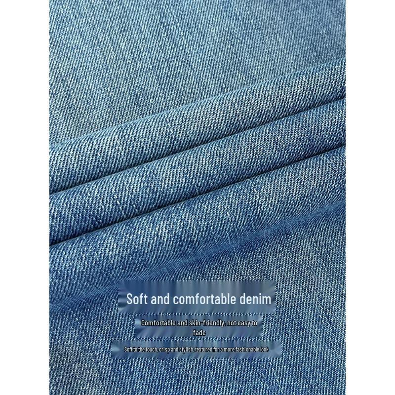 Women's Retro Wide Leg Jeans: Spring & Autumn 2025 Petite Draping Nine-Point Loose Straight Leg Pants