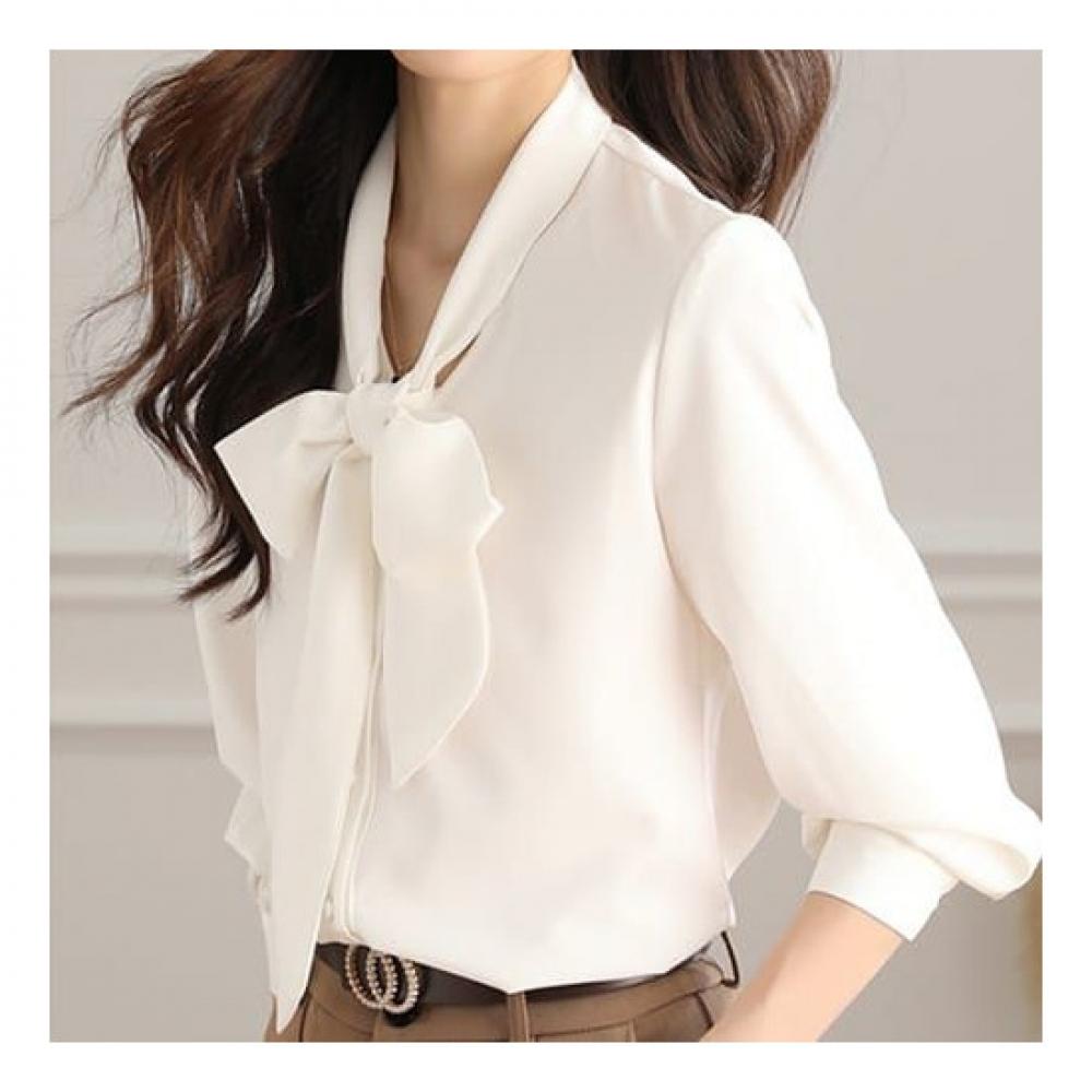 Navava Romantic Ribbon Neck Blouse Nb1247