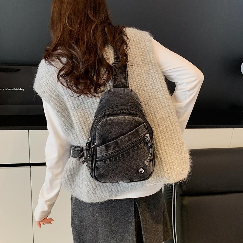 Damen Brusttasche Große Kapazität Mehrschichtige Umhängetasche Crossbody-Tasche