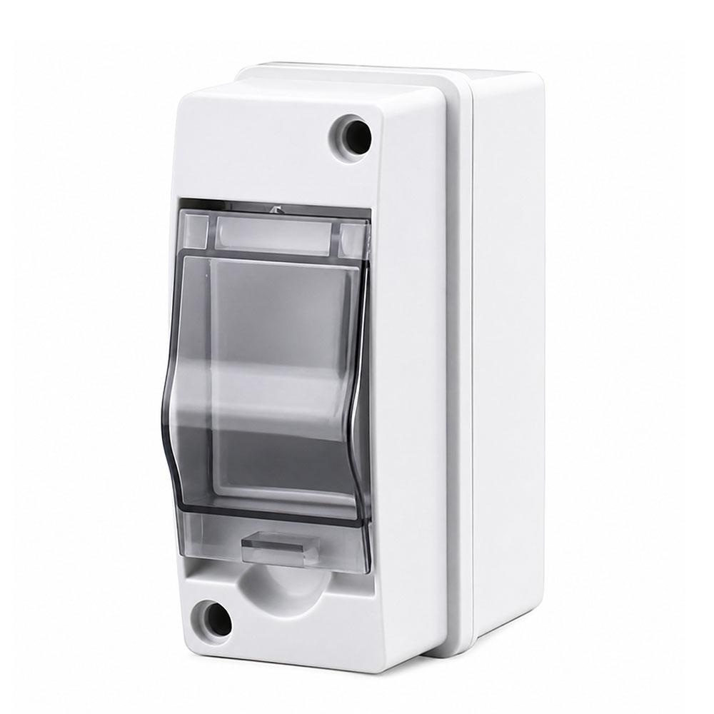 1Pcs 2 Way Waterproof Distribution Box IP65 Waterproof MCB Protection Box  for 2P Breaker