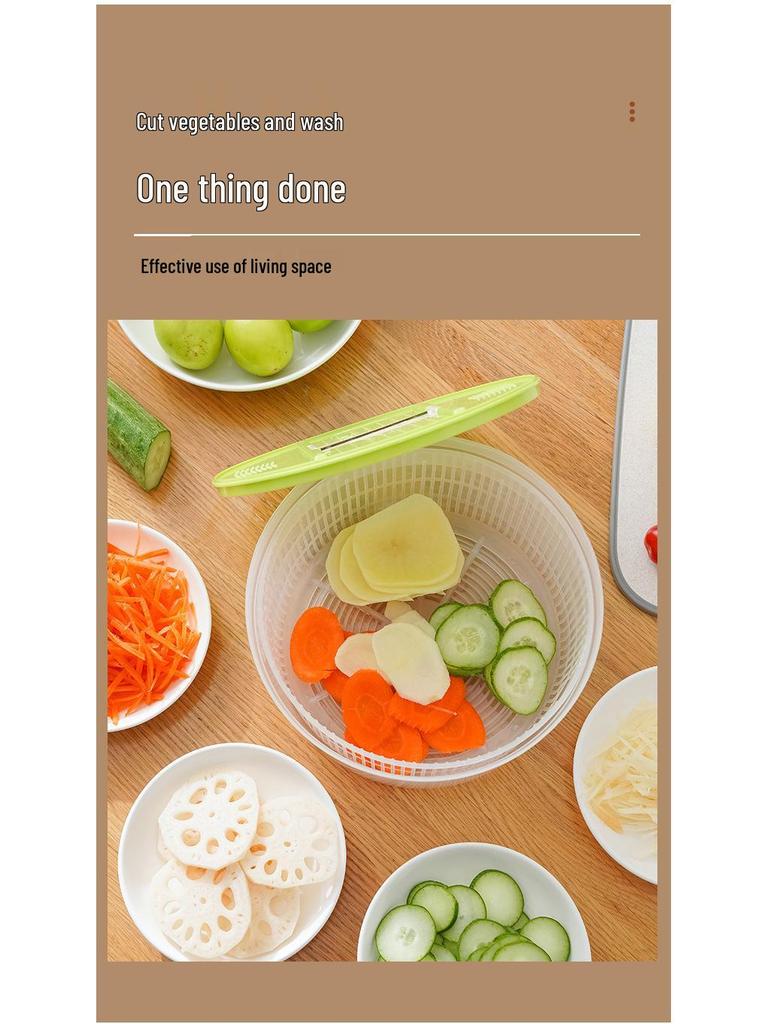 Hand-Crank Vegetable Dehydrator, Washer, Spinner, Chopper & Slicer