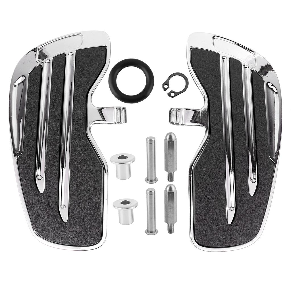 Aluminum Front   Floorboards Foot Pegs Footboard Fit for Indian   Sixty Bobber 20152021(Matte Black Glossy Black )