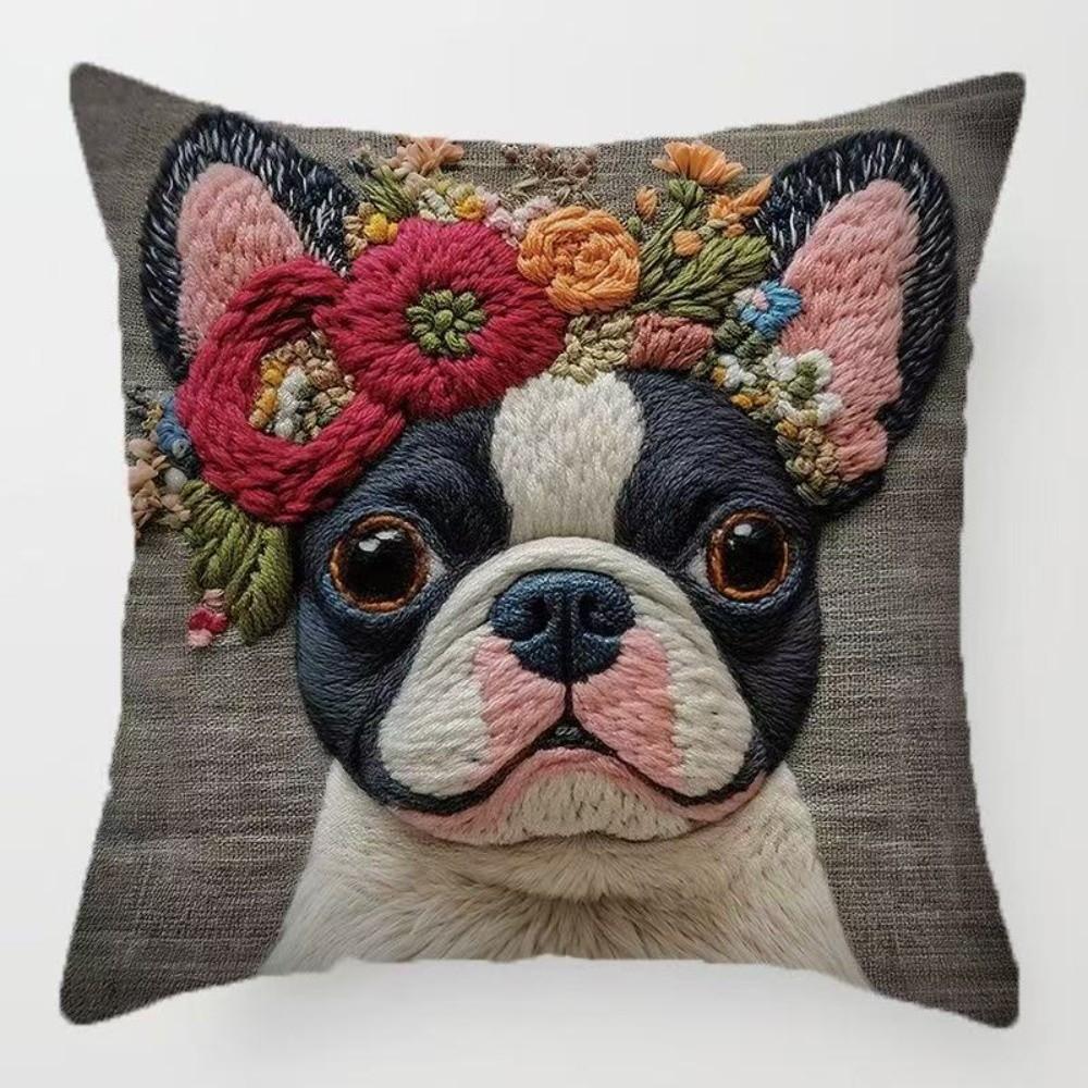 45cm Pillow Case Elephant Print Vintage Cushion Cover Bohemian Style Flower Bird Sheep Decorative Pillowcase Sofa Decoration