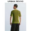 UR Men's 2024 Autumn Color-Blocked Textured Short-Sleeve Knit Shirt