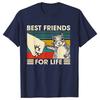 Funny Retro Vintage Squirrel Best Friend for Life T Shirts Graphic Cotton Streetwear Birthday Gifts Summer Style T-shirt