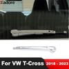 Rear Wiper Cover Trim For Volkswagen VW T-cross Tcross 2018- Chrome Car Tail Window Windshield Wipers Arm Blade Accessories