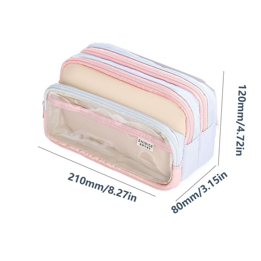 Multi-layer Stationery Storage Bag Large Capacity Pen Pencil Case Pencil Bag  Kids Gift