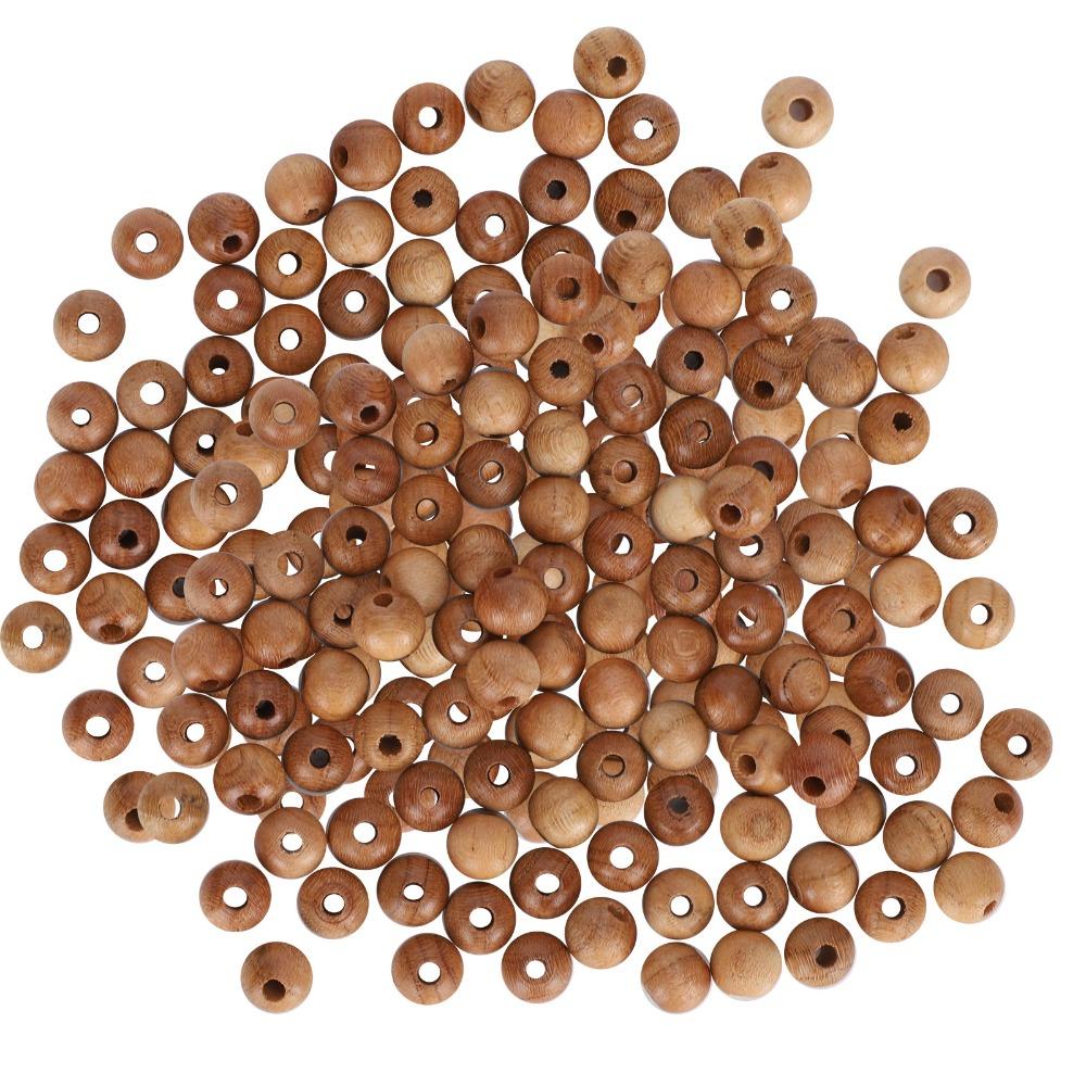 200pcs Polished Finish Wooden Beads Round Craft Beads Beads Peach Wood Beads DIY Crafts