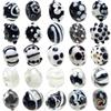 Black Color Series 2/4/6PCS/LOT Mixed Style Handmade Lampwork Glass Beads For Crafts Charm Bracelets/Earring DIY Jewelry Making
