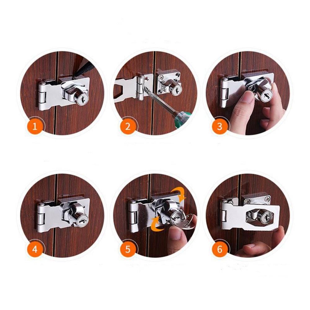 Twist Knob Locking Hasp Mailbox Letter Box Locker Cabinet Lock Drawer Lock Cabinet Drawer Catch