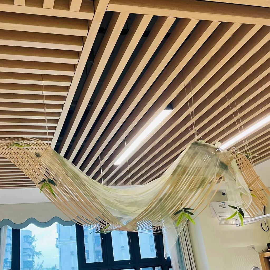 Creative Chinese-Style Bamboo Strips Hanging Ornaments for Kindergartens and Halls