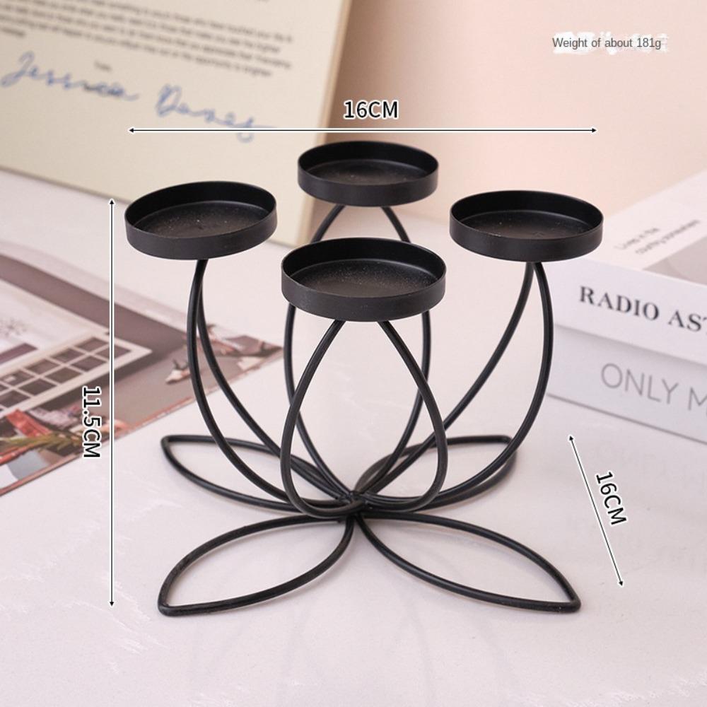 Iron Candlelight Dinner Props Holder Table Decoration Romantic Candle Stand Home