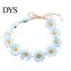 Children Stage Performance Headband Daisy/Sunflower Wreath for Women Girls, Adjustable Floral Crown Cute Macaron Color Flower Beach Vacation