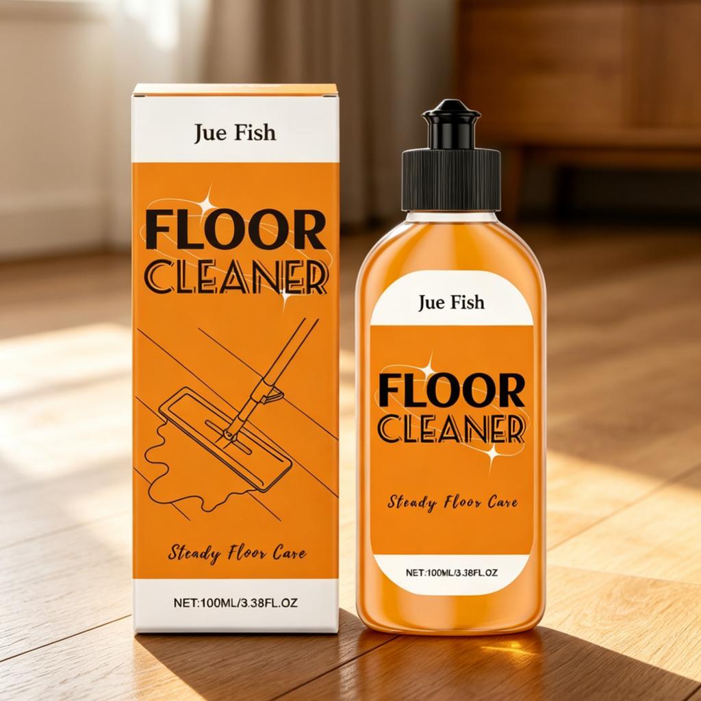 Jue Fish Floor Cleaner for Tiles Wooden Deep Cleaning Fresh Scent Gentle Formula Household Maintenance Floor Stain Remover 100ml