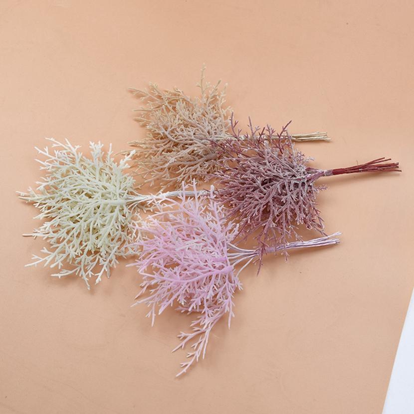 4/8pcs Artificial Plants Christmas Tree Leaves Vase Home Room Decor Wedding Party Bridal Accessories Clearance Diy Gifts Plastic