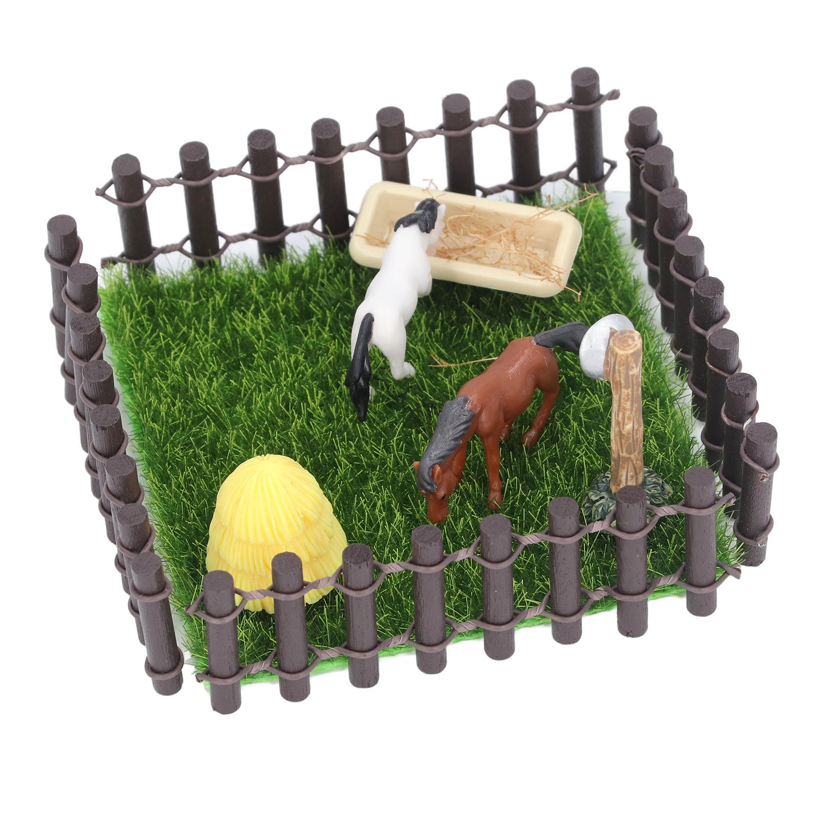 

1 : 12 Scale Fence Horse Stable Model Miniature Ranch Model Decorative Racecourse Model Small Horse Barn Toys