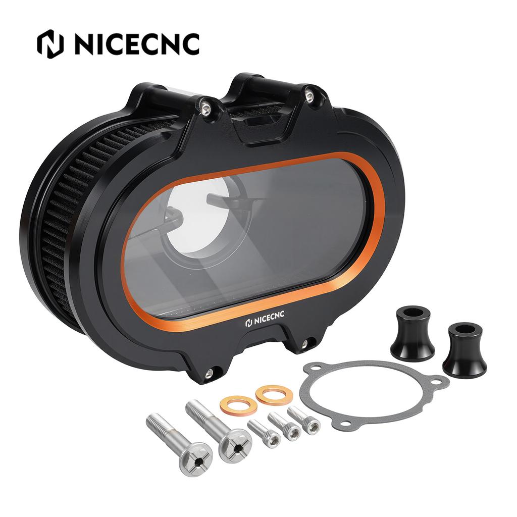 For Harley Street Glide FLHX/Special Road Glide/Road King Special Clear Air Cleaner Kit For Tri Glide Ultra FLHTCUTG Ultra Limit