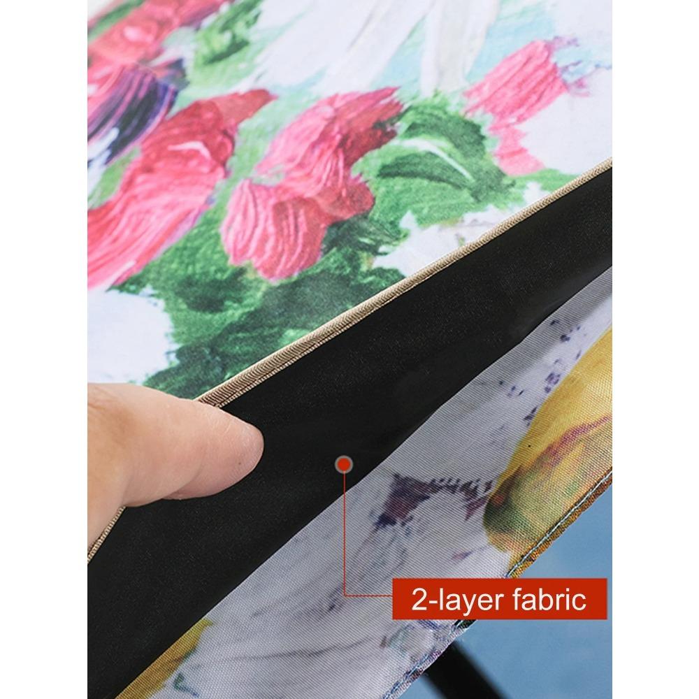 UV Resistant Women's Sunny and Rainy Dual-purpose Daisy Double-layer Black Glue Sun Umbrella  Sunshade Umbrella