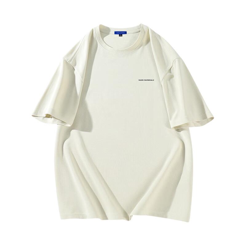 MARK FAIRWHALE Men's Waffle Knit Loose Fit Short Sleeve T-Shirt