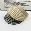 Internet Celebrity Woven Empty Top Hat Sunscreen Artifact Face Small Visor Striped Foldable Headband Hat