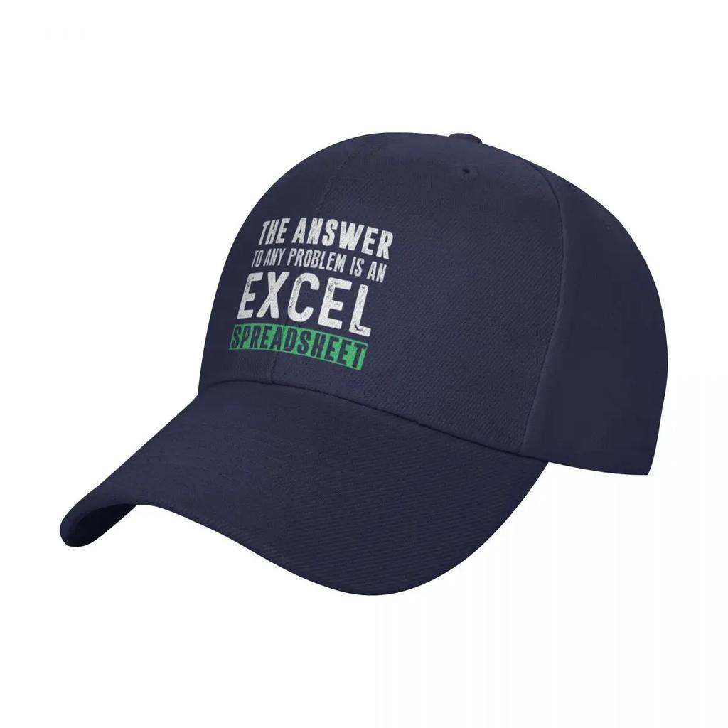 The Answer To Any Problem Is An Excel Spreadsheet Funny Gift For Excel Lover Baseball Cap Cosplay Golf Hat Genuine Men's Women's