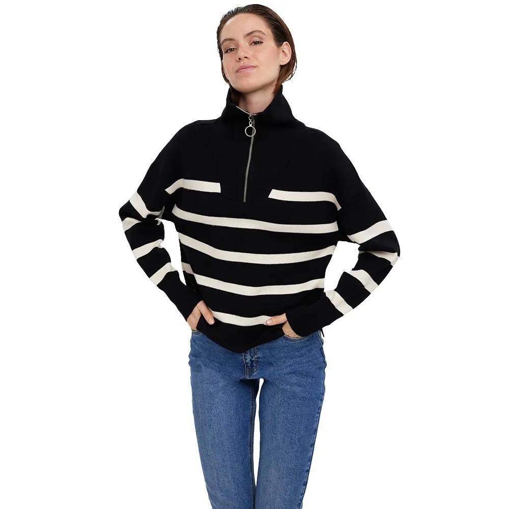

Vero Moda Свитер с полумолнией Saba Stripe XL