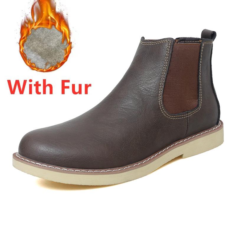 Vente Chaude Bottines Simples pour Homme Style Britannique Bottines Chelsea pour Homme Chaussures Montantes pour Homme Chaussures de Mode Confortables pour Homme